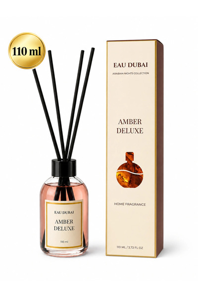 Eau Dubai Odorizant de cameră cu bețișoare, Amber Deluxe, 110 ml