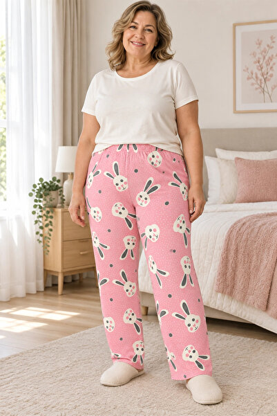 Erdenay Tekstil Desenli Penye Kadın Pijama Altı