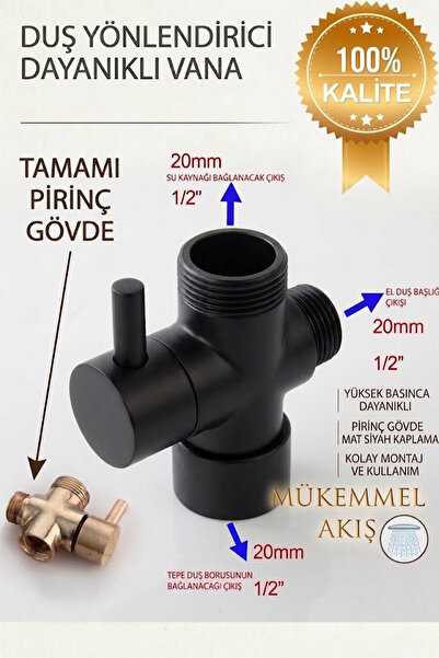 banyonatural Birinci Kalite Tepe Yağmurlama Duş Seti Robotu Su Yönlendiricisi...