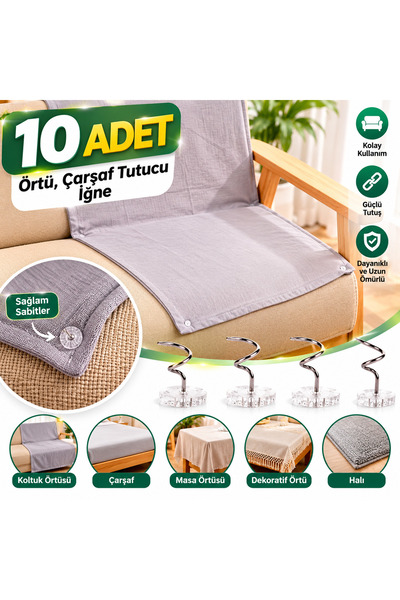LOVYCO Çok Amaçlı Çarşaf,örtü Tutucu, Sabitleyici ,kaydırmaz Nevresim Örtü Dü...