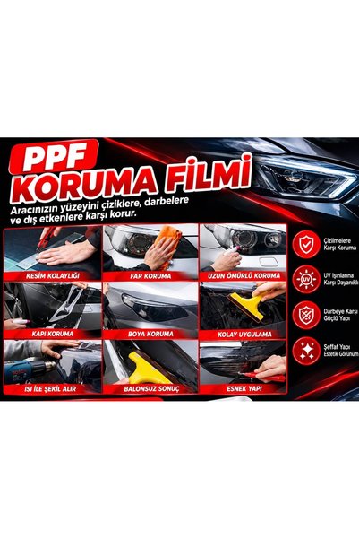 OSSOFOL Gerçek Ppf tpu koruma filmi 100 cm x1 metre kaput tavan bagajkoruma P...