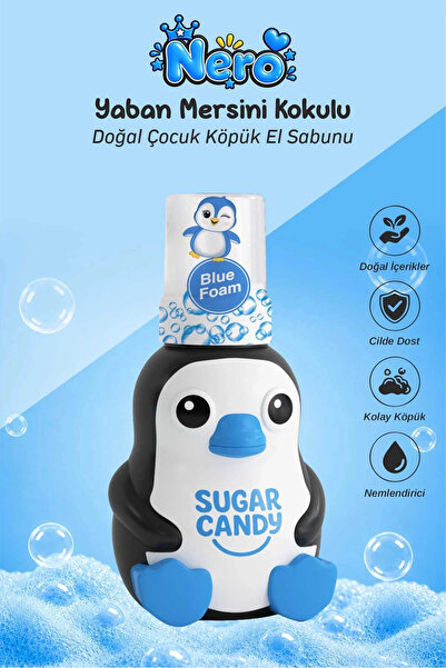 Yaban Mersini Kokulu Doğal Vegan Çocuk Köpük El Sabunu NERO 350 ml Paraben İçermeyen Mav