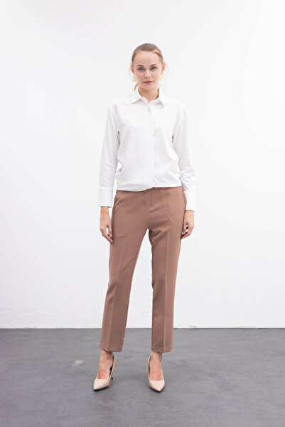 Melisa Boutique By Selma Özkan Beli Lastikli Cep Detaylı Dar Paça Bilek Boy N...