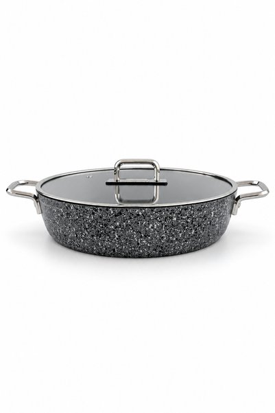 Zest Peakstone Flat Pot 32 cm Gray