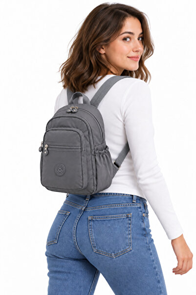 Bevitton Crinkle Water Resistant Fabric Mini Backpack 5300