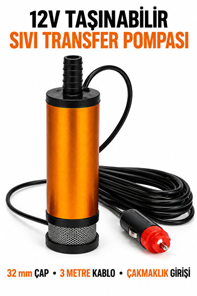 Trendhane Sıvı Transfer Pompası 12 V Araç Çakmaklık Girişli 32 mm