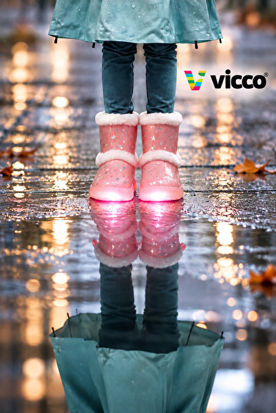 Vicco Comet Model Kız Bebek ve Çocuk Işıklı Ortopedik Pudra Çizme