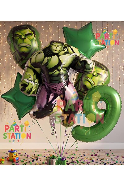 Parti Station Avengers Hulk 9 Years Old Birthday Balloon Set Hulk Theme Birth...