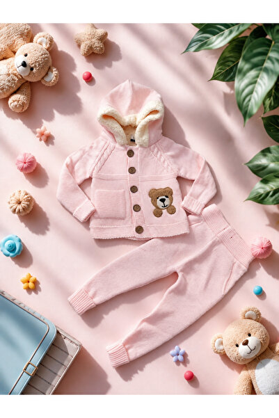 a baby Kuzu Astarlı Triko Taytlı Hırka