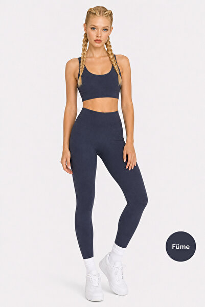 Formactive Smoked U Neck Bustier Push up Seamless Leggings Set 1920-1950