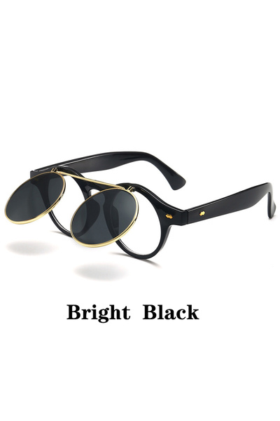 Choice3 MULTI 1 New Vintage Flip Cover Round Sunglasses Women Men Circular Su...