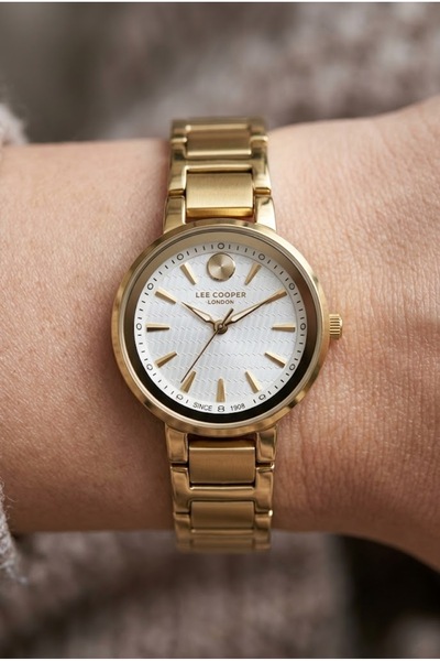 Lee Cooper Lc07972.130 Women's Watch – Gold Steel – 34 mm Quartz – Mineral Glass