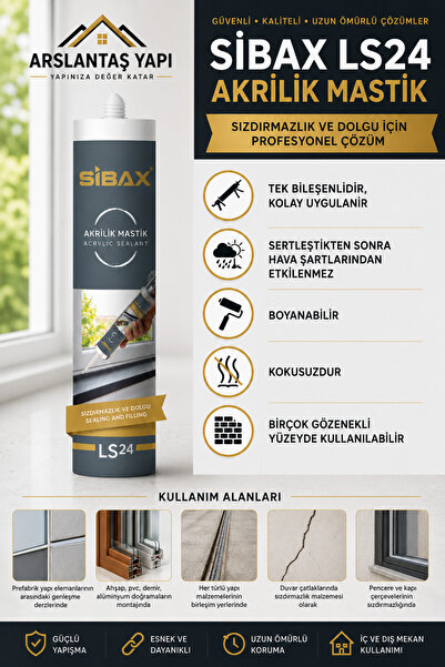 Genel Markalar Sibax LS24 Akrilik Mastik 450gr - Beyaz
