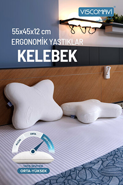 viscomavi Kelebek Visco Yastık – Yan Yatış ve Sırtüstü Destekli