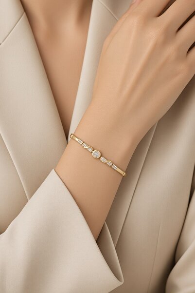 XUPING JEWELRY سوار من مجوهرات ستايل إنسي/كسوبينج مرصع بحجر الزركون على شكل ن...