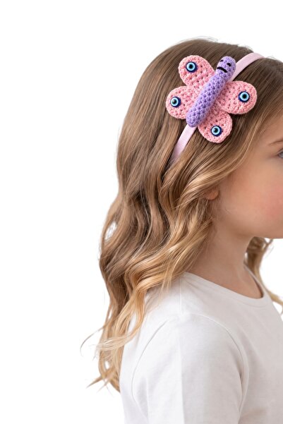 nftart.design Evil Eye Beaded Butterfly Children's Hair Crown