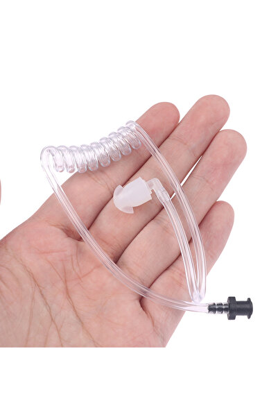 Choice Transparent Coil Acoustic Air Tube Earplug Replacement For Radio Earpi...