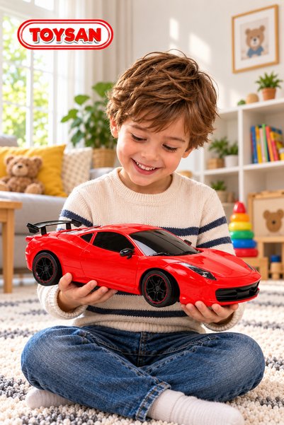 Toysan 1/12 Sliding Red Sports Car Fer 35 cm 1 Piece