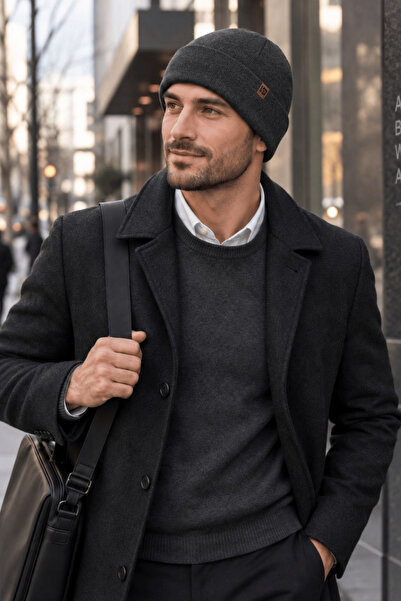 Sofist İstanbul Anthracite Gray Unisex Basic Beanie LP Koleksiyonu Katlamalı ...