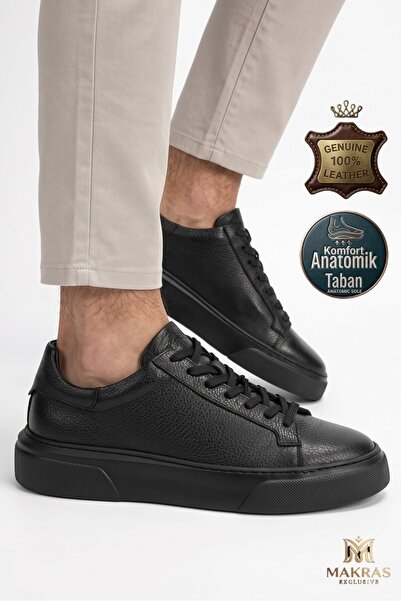 MAKRAS EXCLUSIVE Casual Tommy Sneaker Eva Taban Hakiki Deri Günlük Ayakkabı F...