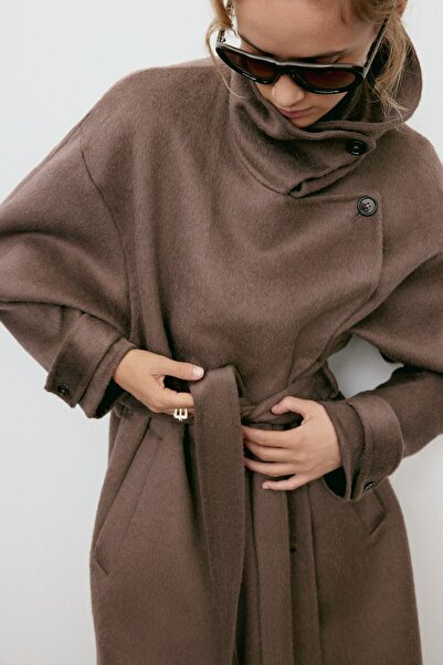 H&M Yün Karışımlı El Yapımı Kaban