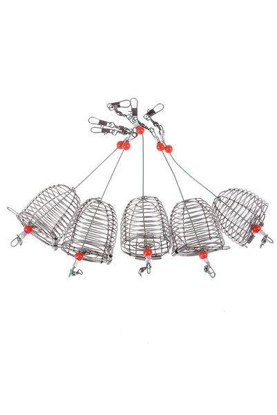 Choice 5PCS 5PCS Nesting Device Nesting Cage Bait Cage Fishing Bait Cage Stai...