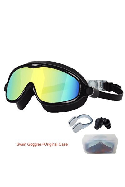 Choice5 As the picture Black Case Swim Goggles Anti-Fog UV Protection Pool Wa...