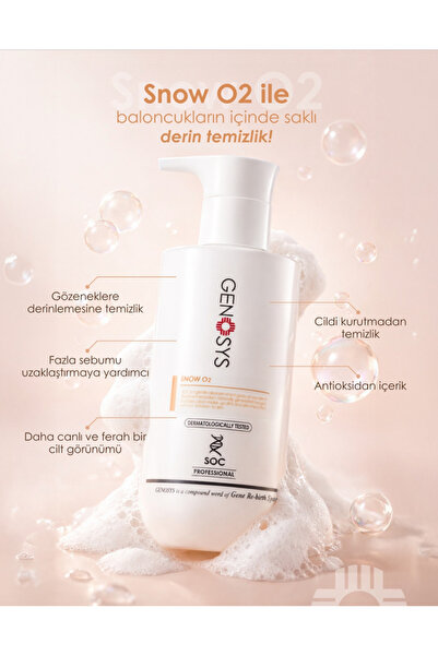 genosys SNOW O2 CLEANSER YÜZ YIKAMA JELİ