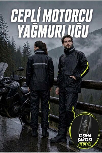 Byoutdo Cepli Motorcu Kurye Yağmurluğu Su ve Rüzgar Geçirmez