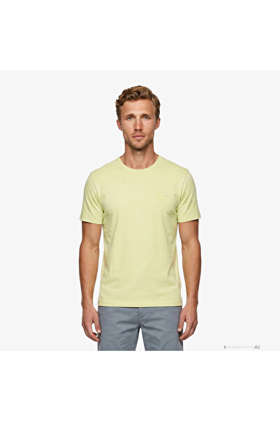 BOSS Tales Erkek Bej T-Shirt