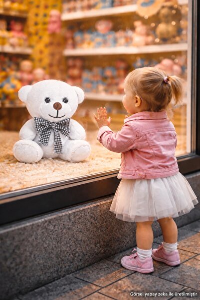 Özgüner Oyuncak 25 cm Çiçek Ayı Peluş Oyuncak - Çocuklar İçin Sevimli Oyun Ar...