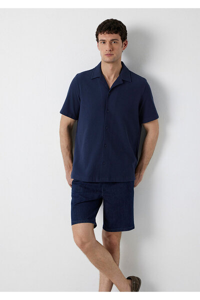 Mavi Short Sleeve Navy Blue Shirt Regular Fit / Normal Cut 0211944-80872