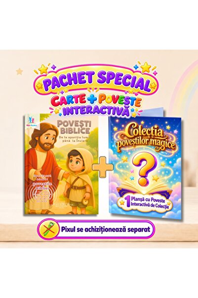 minibooks Pachet Povești Biblice Carte cu sunete Interactivă + 1 Poveste Inte...