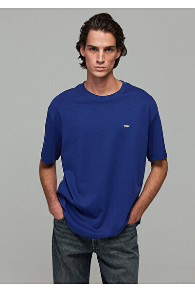 Mavi Miav Printed Navy Blue T-Shirt Loose Fit / Comfortable Loose Cut 0613568...