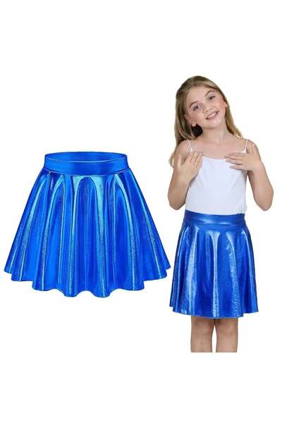 ERDEM KIDS Metalik Parlak Işıltılı şortlu kloş parti, gösteri, etkinlik, bayr...