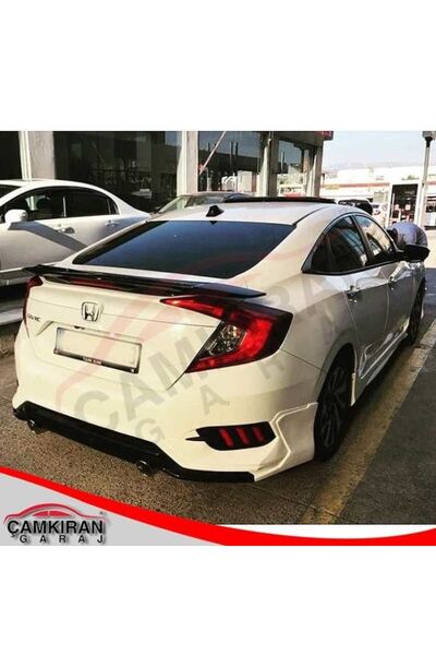 autogp Honda civic fc5 uyumlu turbo arka tampon eki ve egsoz seti 2016+