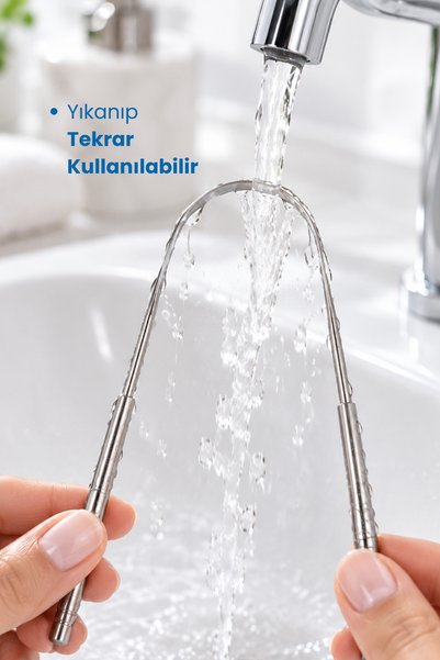 BEYZANA Dil Temizleyici Gümüş Ağız Bakım Fırçası Dil Plak Temizleme Dil Sıyırıcı
