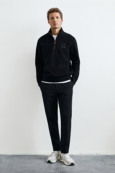 Lufian Chase Erkek Sweatshirt Siyah