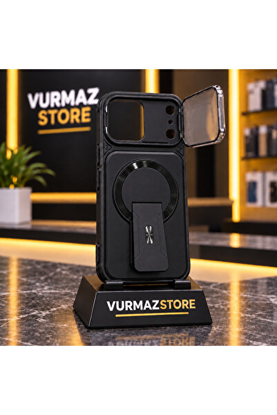 Case iPhone 13 Uyumlu MagSafe Destekli Kamera Korumalı Standlı Kılıf