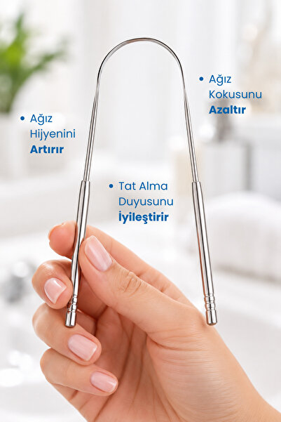 BEYZANA Dil Temizleyici Gümüş Ağız Bakım Fırçası Dil Plak Temizleme Dil Sıyırıcı