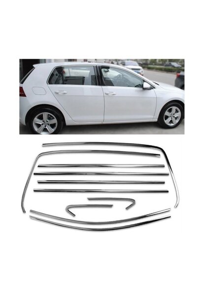 Niken AUTOGP Vw golf 7 7,5 cam çerçevesi kenar çıtası krom tamtur 2013 / 2021...