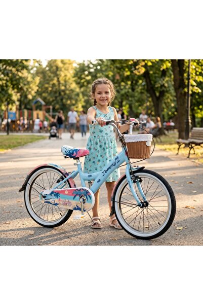 TommyBike 20 Jant Bisiklet Hawaii Hasır Sepetli, Deri Elcikli Çocuk Bisikleti...