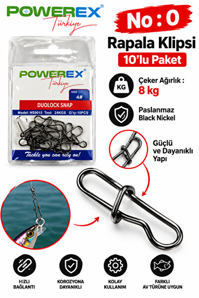 POWEREX Hs9015 0 No. Sahte Yem - Rapala Klipsi 10lu Paket