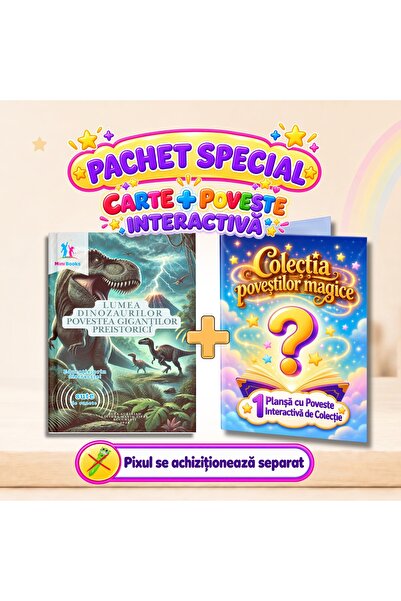 minibooks Pachet Lumea Dinozaurilor – Povestea Giganților Preistorici Carte c...