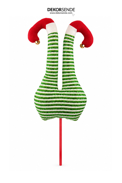 Dekorsende Christmas Ornament Elf Legs Green White 50 cm