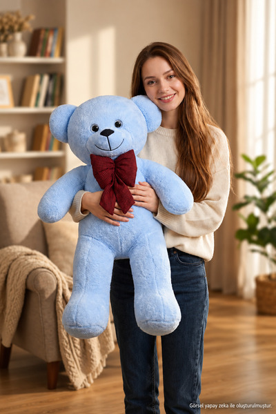 Özgüner Oyuncak 90 cm 102 Papyonlu Büyük Ayıcık (%100 YERLİ)