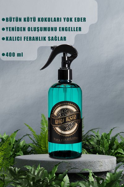 KOKU İKSİRİ Bütün Kötü Kokulara Son Ferahlatıcı Kötü Koku Giderici Oda Parfümü Oda Kokusu 400 ml