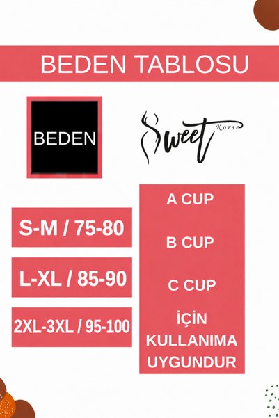 Sweet Sauna Dik Duruş Dikişsiz Sütyen Esnek Toparlayıcı, Sırt Destekleyici Şekillendirici İz Yapmaz Tasarım Korse