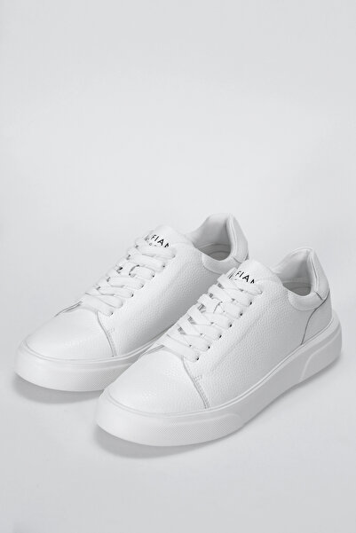Lufian Tommy Erkek Deri Sneaker Ayakkabı Beyaz