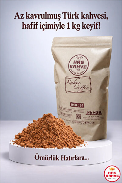 Has Kahve Has Türk Kahvesi 1000 Gr - Az Kavrulmuş (Yumuşak İçim)